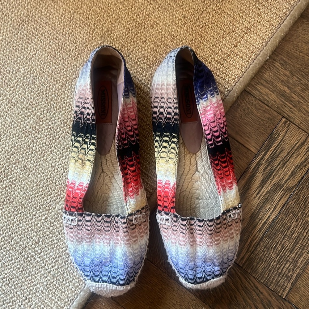 Missoni Multicolor Crochet Knit Espadrilles
